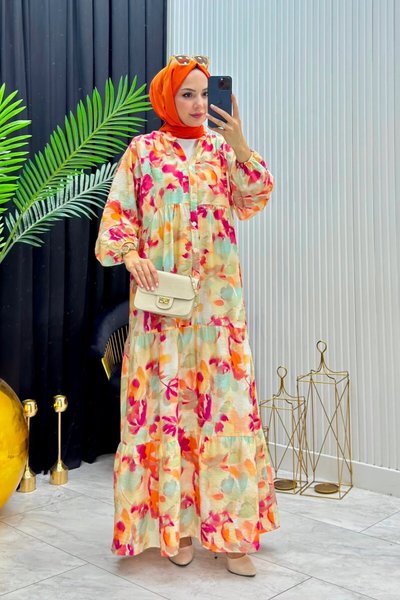 Pembe Bahar Elbise