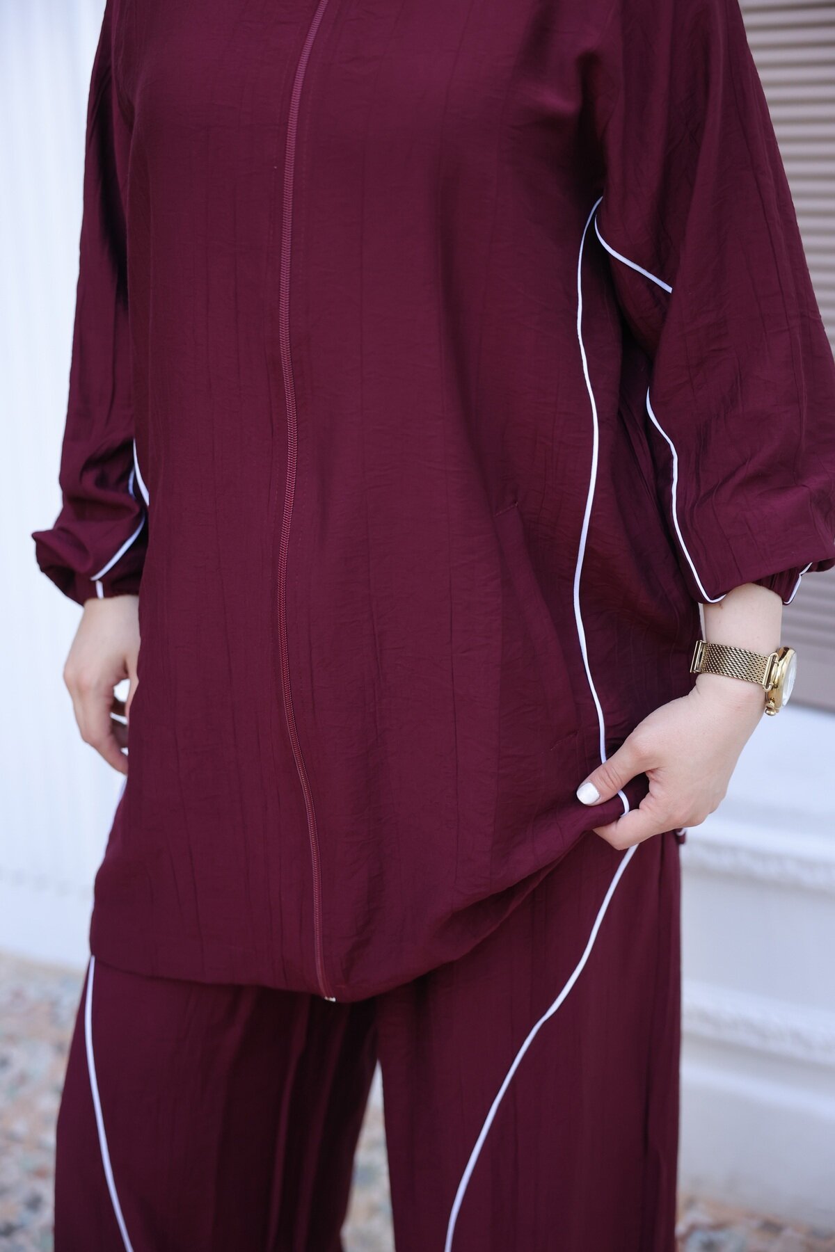 Bordo Eşofman Takım - Wovi Moda