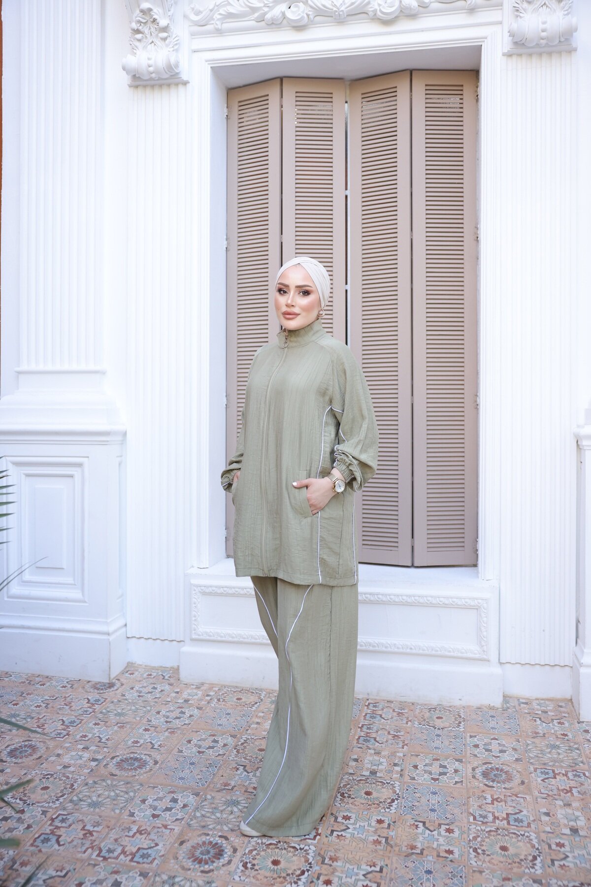 Çağla Yeşil Eşofman Takım - Wovi Moda