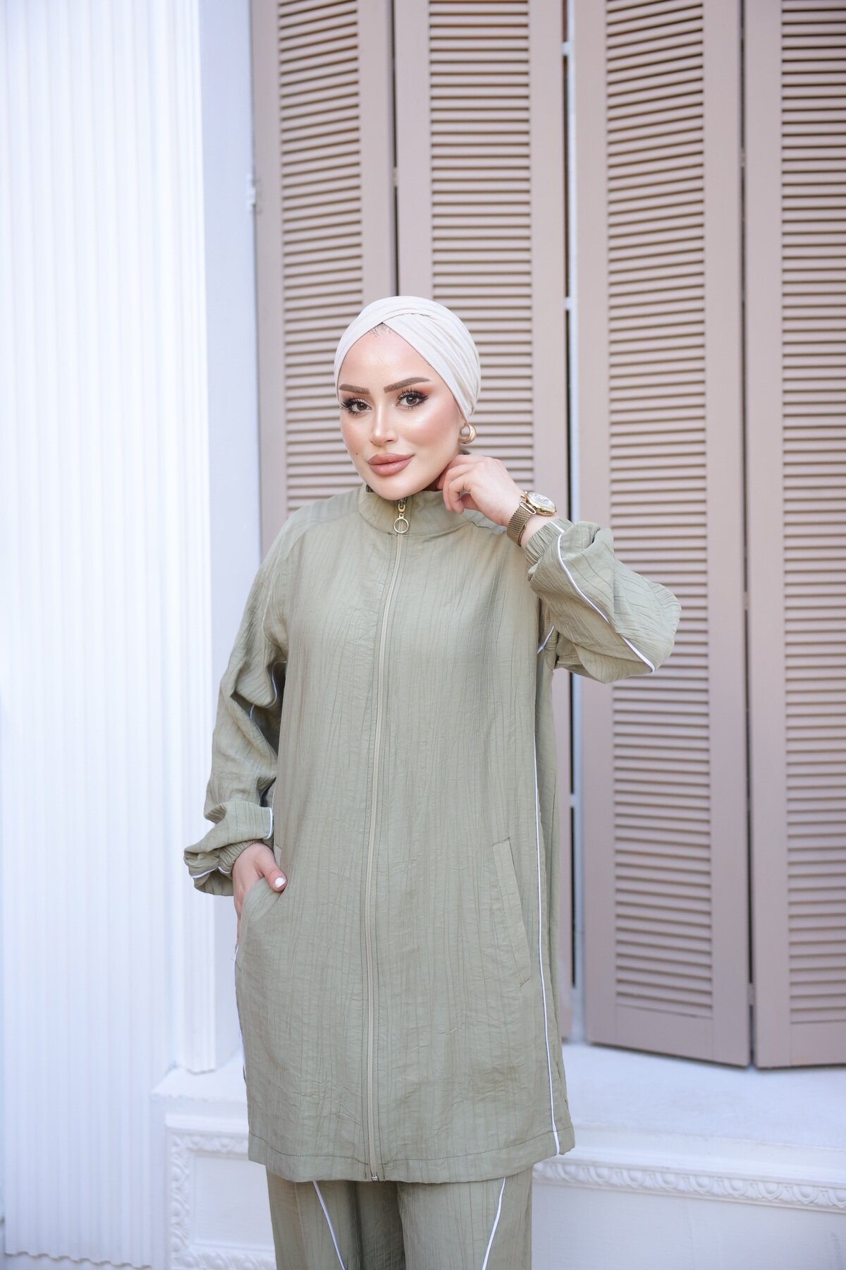 Çağla Yeşil Eşofman Takım - Wovi Moda