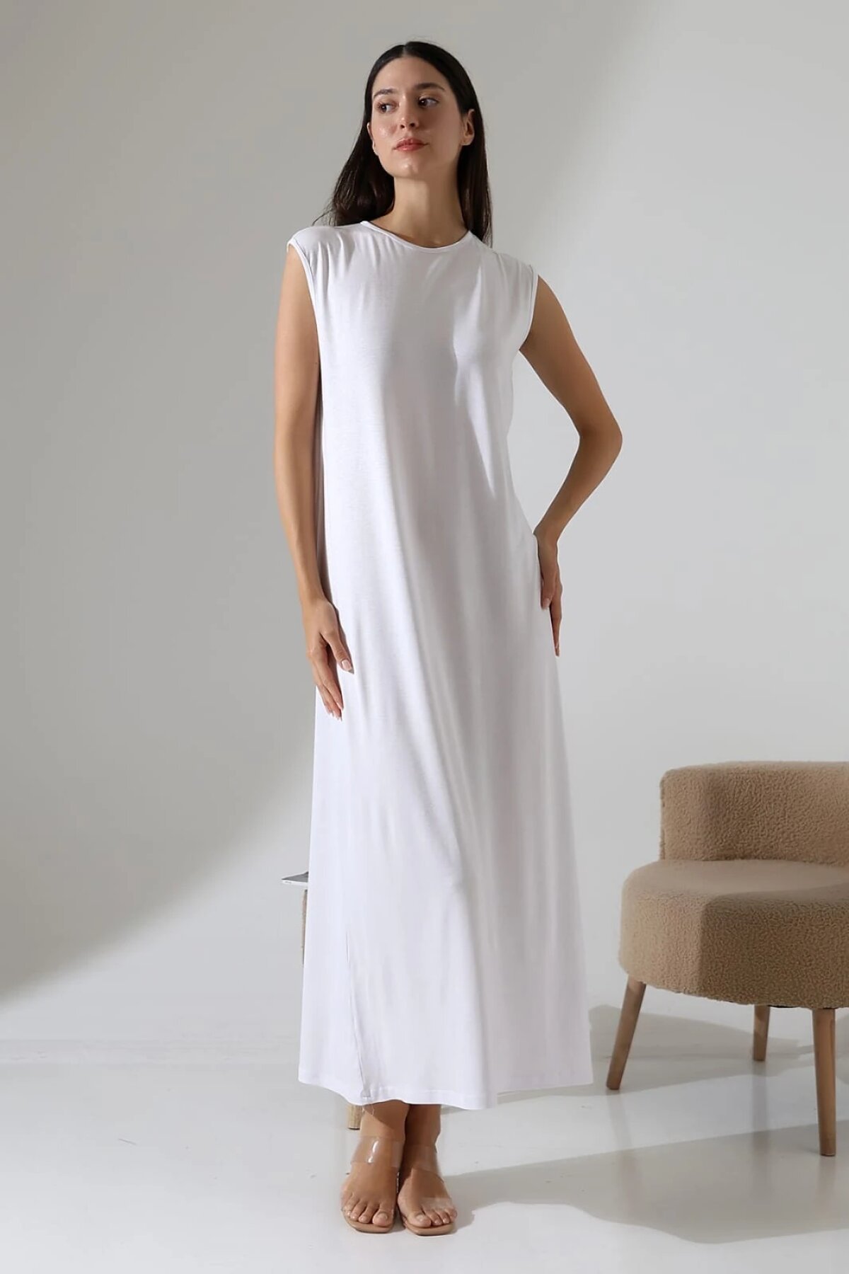 Cotton Dress Lining - White - Dimar Butik
