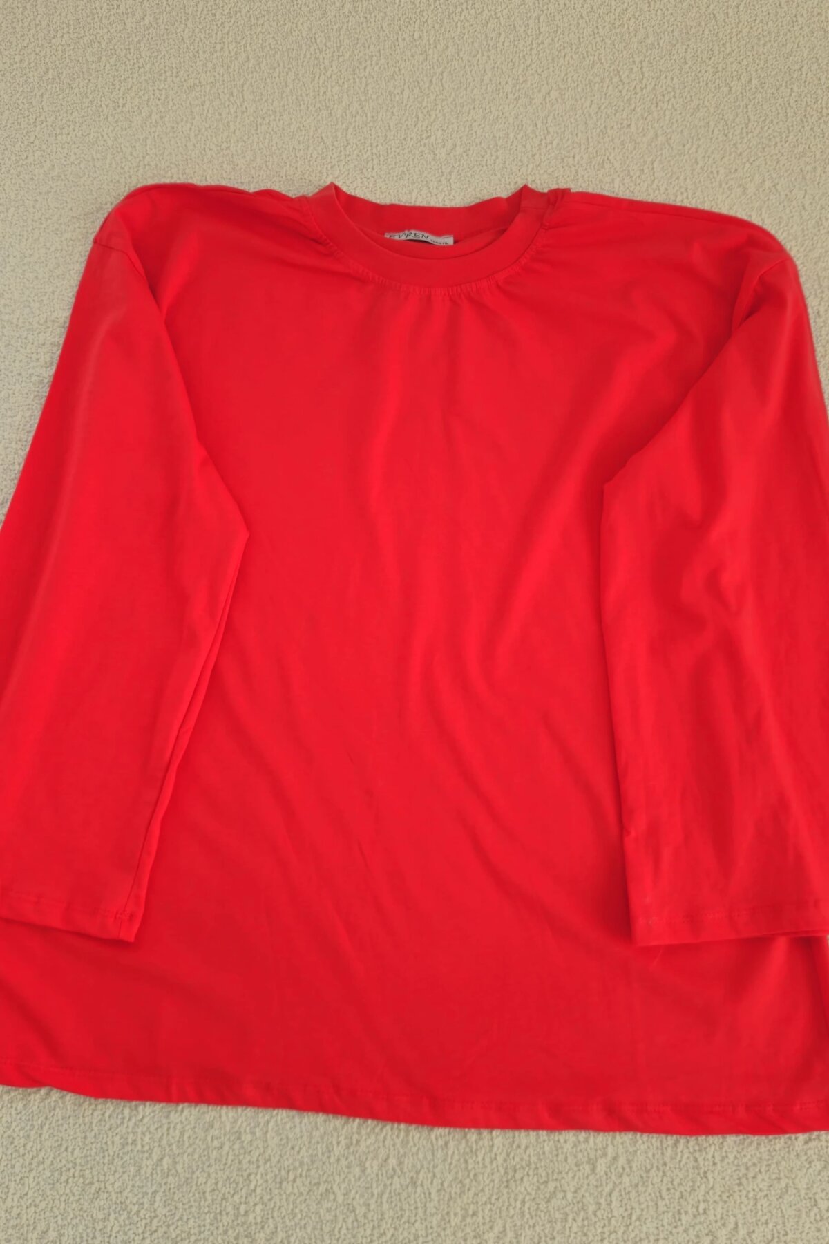 بودي محتشم أحمر سوبريم سادة قصة مستقيمة - Dimar Butik