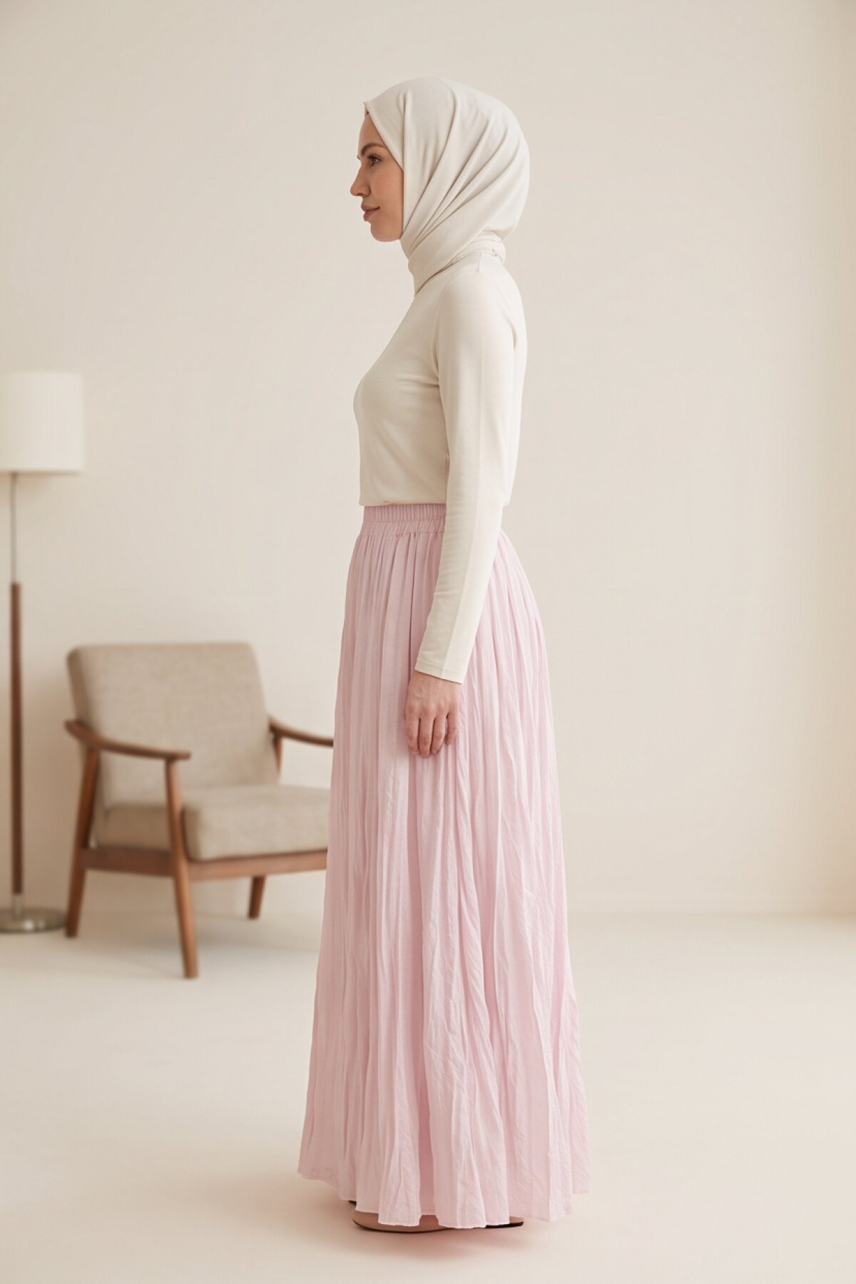 Pembe Kraş Etek - Dimar Butik