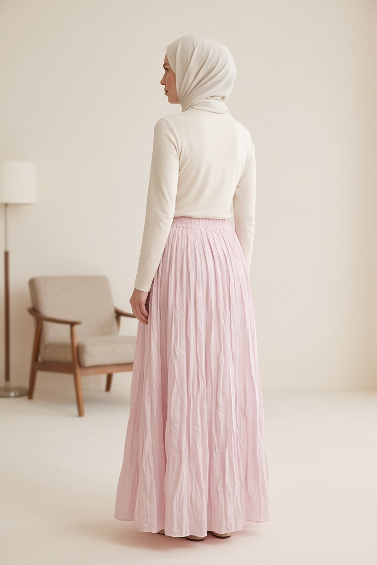 Pembe Kraş Etek - Dimar Butik