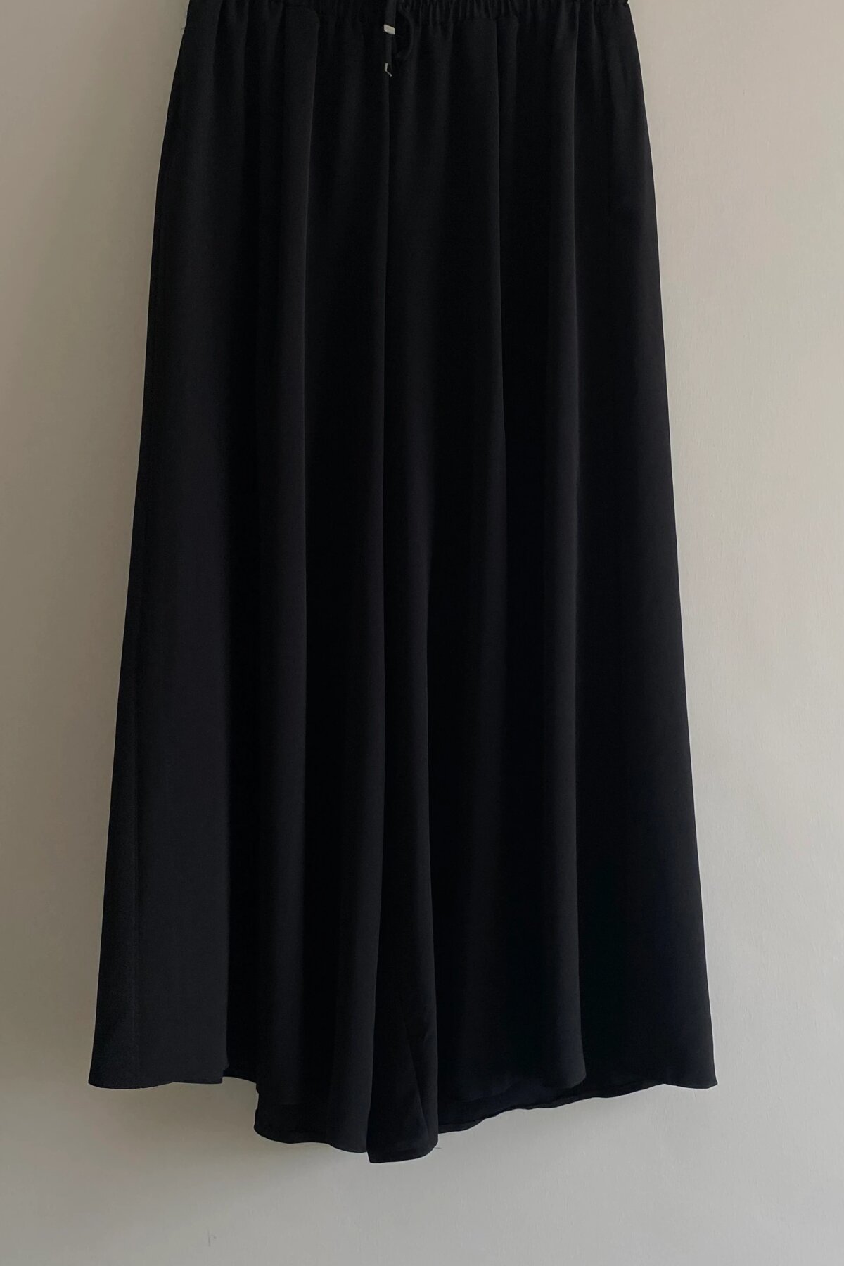Siyah Lina İthal Keten Pantolon Etek - Dimar Butik