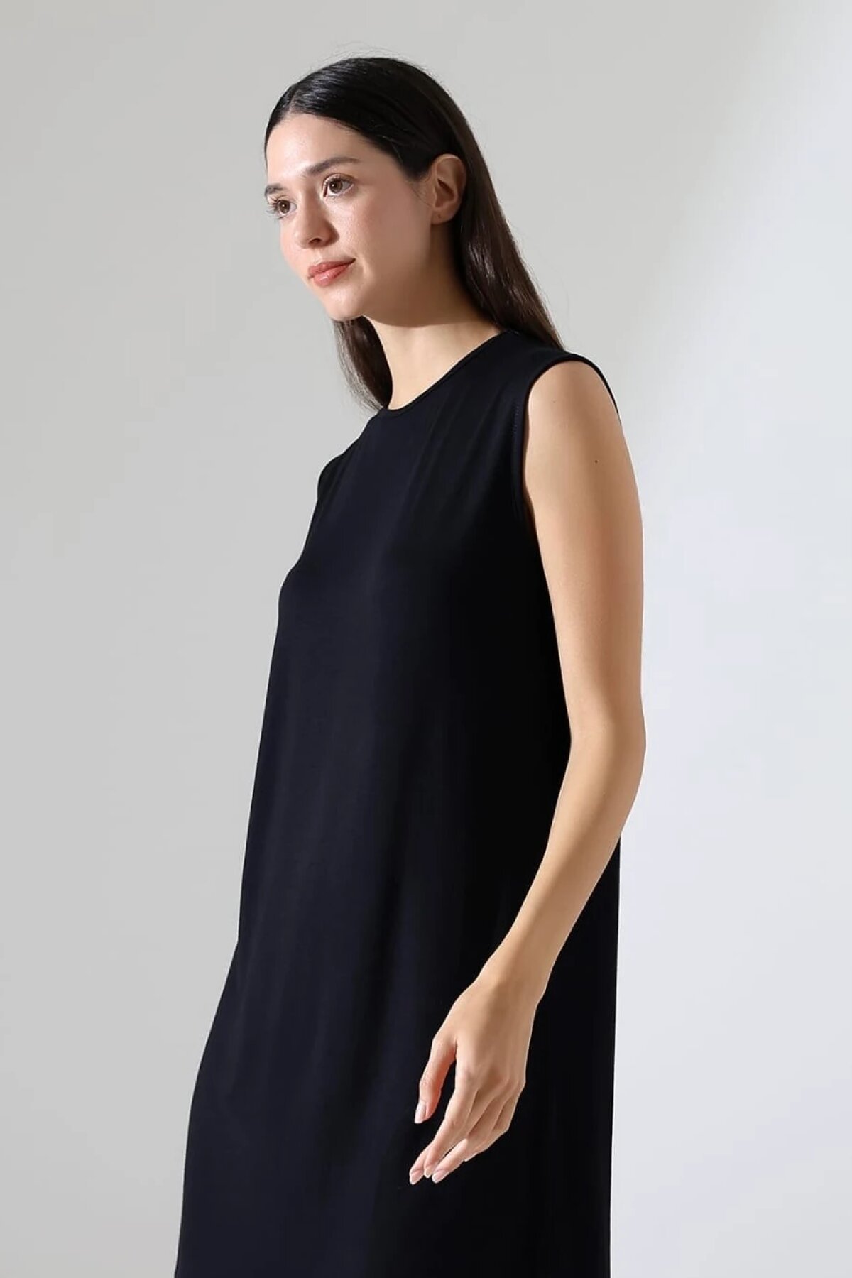 Siyah Pamuklu Elbise Astarı - Dimar Butik
