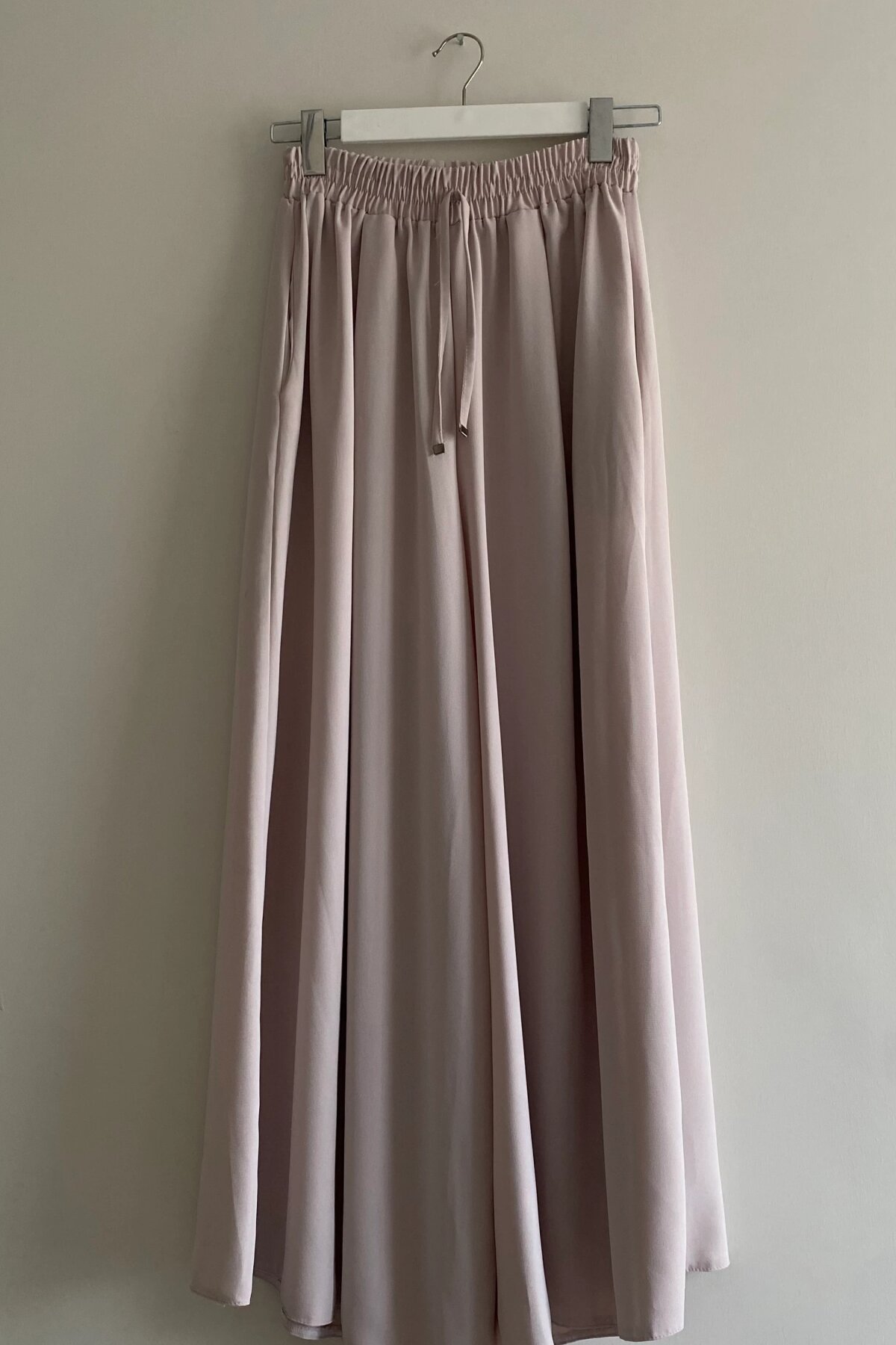 بنطال تنورة كتان مستورد لون حجري - Dimar Butik