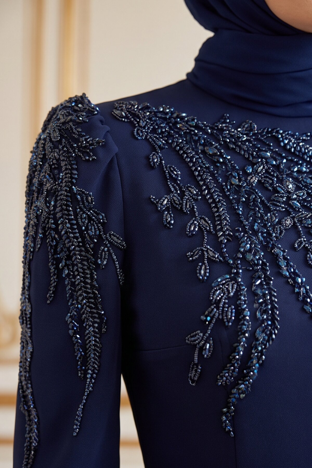 Evening Dress - Navy Blue - MK-MODA