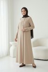 Accessory-Detailed Abaya - Beige