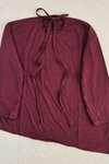 Bordo Suprem Penye Asimetrik Bağcıklı Tunik