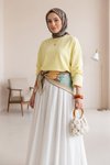 Straight Cut Supreme Combed Cotton Basic Tunic - Yellow