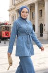 Açık Mavi Klasik Denim İkili Takım