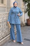 Açık Mavi Klasik Denim İkili Takım