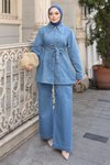 Açık Mavi Klasik Denim İkili Takım