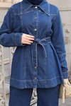 Koyu Mavi Deniz Klasik Denim İkili Takım