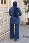 Koyu Mavi Deniz Klasik Denim İkili Takım