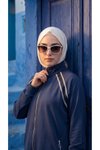 İndigo Bol Paça Dik Yaka Fermuarlı Takım