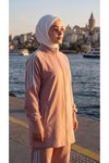Pembe Şerit Detaylı Fermuarlı Eşofman Takımı