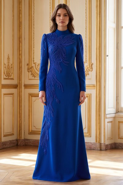 Midnight Blue Evening Dress