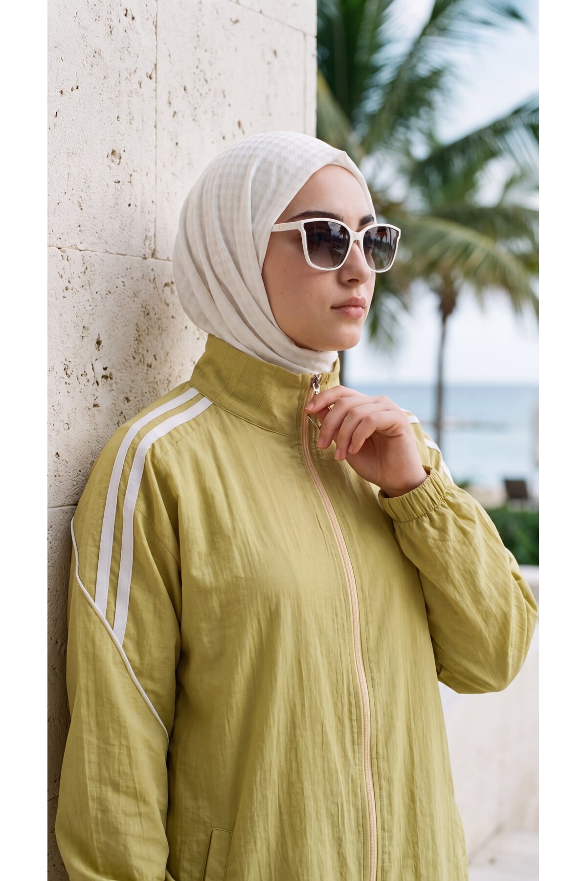Safran Rahat Kesim Şerit Detaylı Eşofman Takım - Wovi Moda