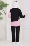 Pembe Garni Detaylı İkili Takım