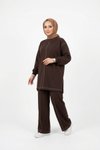 بدلة رياضية قطعتين لون بني