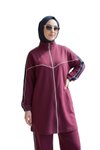 Bordo Oversize Rahat Kesim Eşofman Takım