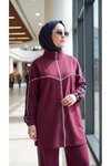 Bordo Oversize Rahat Kesim Eşofman Takım