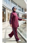 Bordo Oversize Rahat Kesim Eşofman Takım