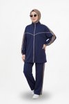 Lacivert Rahat Kesim Oversize Eşofman Takım