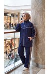 Lacivert Rahat Kesim Oversize Eşofman Takım