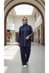 Lacivert Rahat Kesim Oversize Eşofman Takım