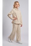 Special Occasion Shirt Girls' Set - Cream